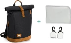 Fillikid Luiertas Rugzak - Met Verschoonmatje - Multifunctioneel - Zwart -Auto Zit Verkoop 1200x722