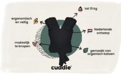 Cuddie Baby Draagdoek - Premium Organic Baby Draagdoek Gemaakt Van Bio Katoen - Newborns Tot 15 Kg - Baby Cadeau - Met Wenskaart - Zwart -Auto Zit Verkoop 1200x734