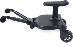 Merkloos Meerijdplankje - Kinderwagen - Buggy - KANT EN KLAAR - Al In Elkaar Gezet! - Met Zitje Voor Uw Kind - Zwart -Auto Zit Verkoop 1200x782