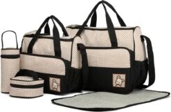 Miss Lulu Luier- En Verzorgingstas - 5 Set - Zwart (9026 BK)