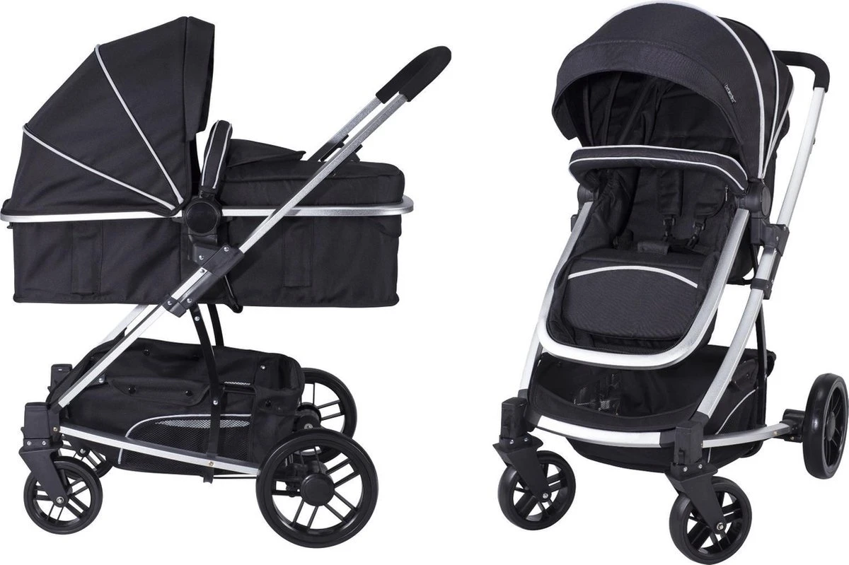 Bebies First Combi Kinderwagen Traffic - Zwart 3 Bebies First Combi Kinderwagen Traffic - Zwart