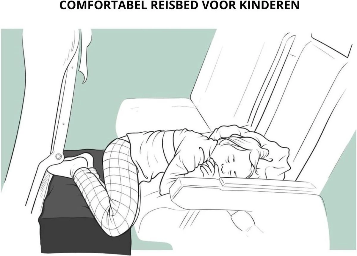 Juca Travels - Vliegtuigbedje - Voetkussen Opblaasbaar - Voetensteun - Voetenbankje - 3 Hoogte Standen - Reiskussen 6 Juca Travels - Vliegtuigbedje - Voetkussen Opblaasbaar - Voetensteun - Voetenbankje - 3 Hoogte Standen - Reiskussen - Afbeelding 4