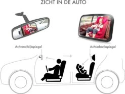 Merkloos Achterbank Spiegel Voor Baby & Kind - Auto Accessoires - Shatterproof - Zwarte A3 Verstelbare Monitor -Auto Zit Verkoop 1200x902