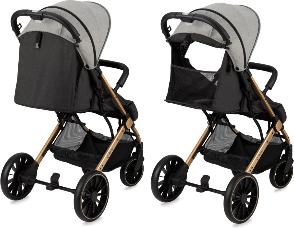 MoMi Wandelwagen - Compacte Lichtgewicht Buggy - Estelle Dakar Met XXL Wielen & Zonnekap - Leopard - Grijs-Goud (geschikt Van 6mnd - 22kg) 19 MoMi Wandelwagen - Compacte Lichtgewicht Buggy - Estelle Dakar Met XXL Wielen & Zonnekap - Leopard - Grijs-Goud (geschikt Van 6mnd - 22kg) - Afbeelding 17