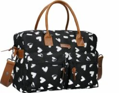 Kidzroom Black And White Luiertas - Zwart - Ophanglussen Kinderwagen - Verschoonmatje - Verstelbare Schouderband -Auto Zit Verkoop 1200x939 1