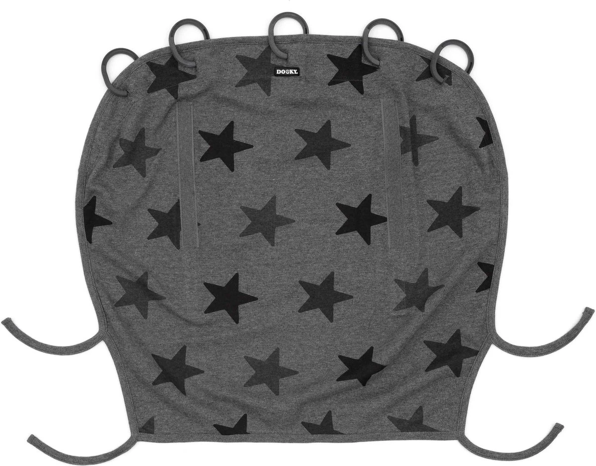 Dooky Universal Cover Zonnescherm Kinderwagen - Grey Stars 3 Dooky Universal Cover Zonnescherm Kinderwagen - Grey Stars
