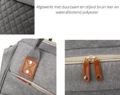 Humpy Dumpy Stijlvolle Luiertas Rugzak (Grijs) Met Uitschuifbaar Verschoon/ Slaap Bedje. Incl. Verschoon Matje, USB Poort & Buggy Straps -Auto Zit Verkoop 1200x950 2