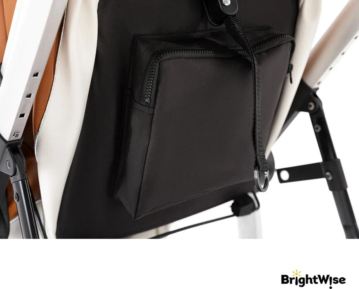 Merkloos BrightWise® Luxe Kinderwagen 3 In 1 Voldoet Aan Alle Europese Veiligheidscertificaten - Wandelwagen - Kinderwagen 3-in-1 Incl Autostoel - Kinderwagen Maxi Cosi – Buggy 3 In 1 - Newborn - Leer - Bruin 8 Merkloos BrightWise® Luxe Kinderwagen 3 In 1 Voldoet Aan Alle Europese Veiligheidscertificaten - Wandelwagen - Kinderwagen 3-in-1 Incl Autostoel - Kinderwagen Maxi Cosi – Buggy 3 In 1 - Newborn - Leer - Bruin - Afbeelding 6