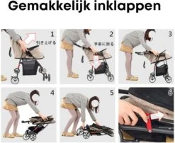 Merkloos Homezie Hondenbuggy | Huisdieren Tot 15 Kg | 4-wieler | Hondenbuggy Inklapbare | Katten Buggy | Buggy | Huisdieren Buggy -Auto Zit Verkoop 1200x982