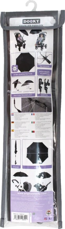 Dooky Parasol Kinderwagen Grijs Gemêleerd -Auto Zit Verkoop 342x1200 1
