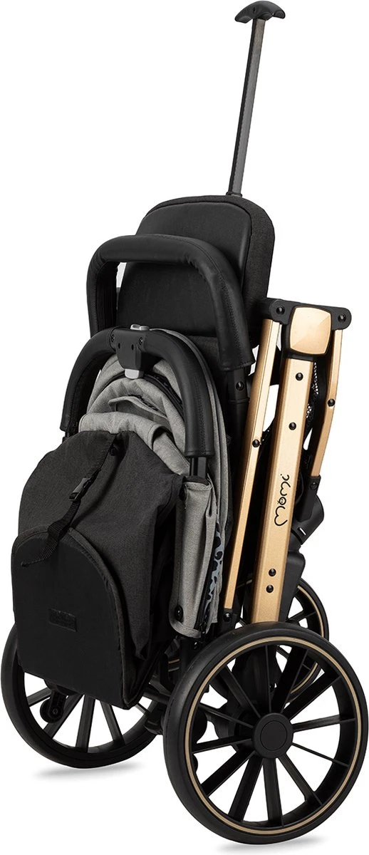 MoMi Wandelwagen - Compacte Lichtgewicht Buggy - Estelle Dakar Met XXL Wielen & Zonnekap - Leopard - Grijs-Goud (geschikt Van 6mnd - 22kg) 10 MoMi Wandelwagen - Compacte Lichtgewicht Buggy - Estelle Dakar Met XXL Wielen & Zonnekap - Leopard - Grijs-Goud (geschikt Van 6mnd - 22kg) - Afbeelding 8