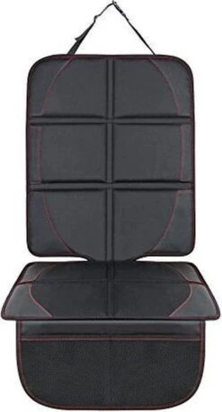 Kinderzitkussen In Zwart + 1 Step Protector - Stoelbeschermer Auto Kinderzitje In Universele Pasvorm - Geschikt Voor Isofix - Antislip, Gemakkelijk Onderhoud En Veilig Met De Stoelbeschermer Auto Rugleuning