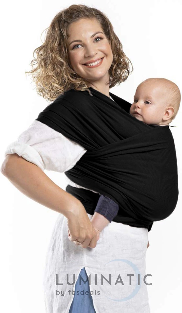 Baby Draagdoek - Babywrap - Baby Carrier - Babydrager - Buikdrager Baby – Baby Draagzak - Baby Sling | Luminatic® | Ergonomisch | Met Tasje | Zwart 3 Baby Draagdoek - Babywrap - Baby Carrier - Babydrager - Buikdrager Baby – Baby Draagzak - Baby Sling | Luminatic® | Ergonomisch | Met Tasje | Zwart
