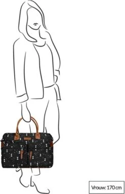 Kidzroom Black And White Luiertas - Zwart - Ophanglussen Kinderwagen - Verschoonmatje - Verstelbare Schouderband -Auto Zit Verkoop 775x1200 2