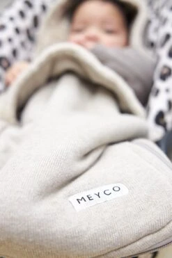 Meyco Knit Basic Voetenzak - Sand Melange -Auto Zit Verkoop 800x1200 36