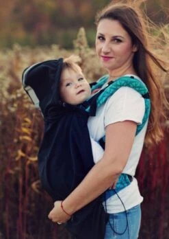 Little Frog Softshell Draag Cover Zwart - Accessoire Draagzak Of Draagdoek