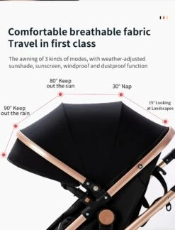 Luxe Kinderwagen 3 In 1 - Wandelwagen - Kinderwagen 3-in-1 Incl Autostoel - Kinderwagen Maxi Cosi – Buggy 3 In 1 - Newborn - Grijs -Auto Zit Verkoop 914x1200 4