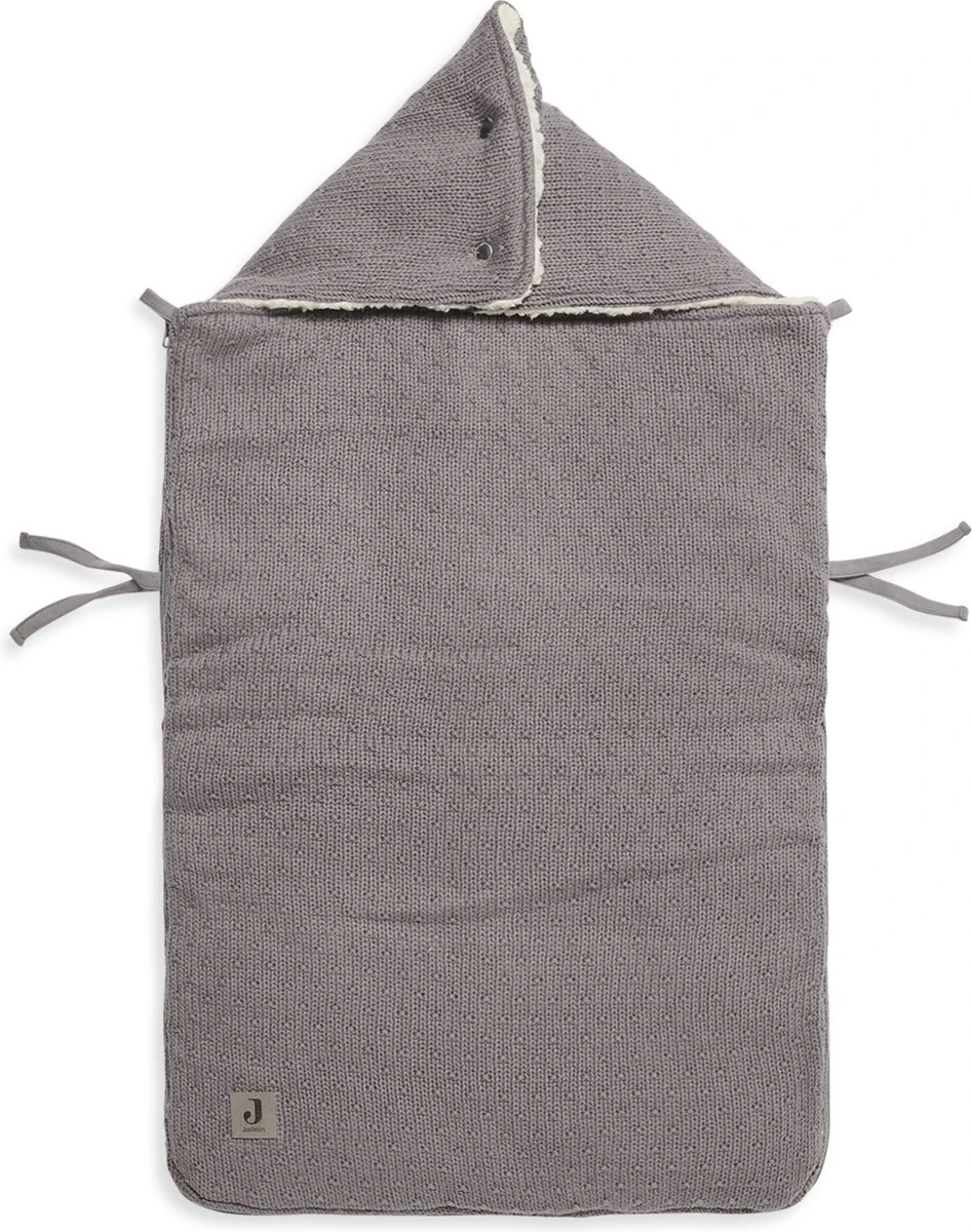 Jollein Voetenzak Voor Autostoel & Kinderwagen - Bliss Knit - Storm Grey 15 Jollein Voetenzak Voor Autostoel & Kinderwagen - Bliss Knit - Storm Grey - Afbeelding 13