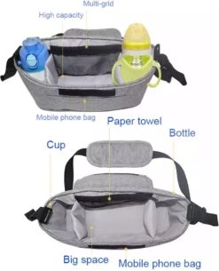 3 In 1 Kinderwagen Tas Universele Wandelwagen | Luiertas Draagtas Reistas Met Fles En Bekerhouder | - Zwart -Auto Zit Verkoop 972x1200 5