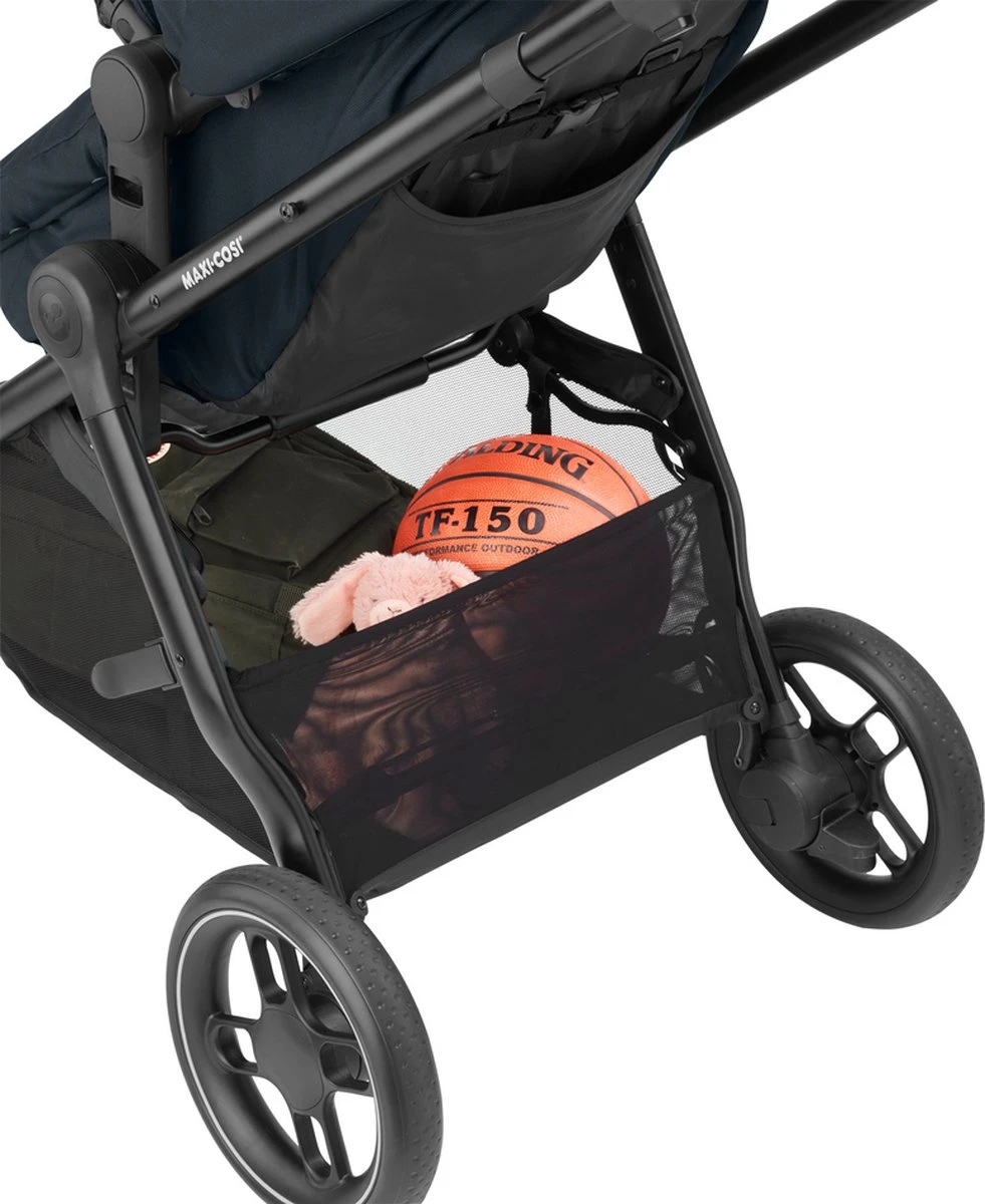 Maxi-Cosi Zelia³ Kinderwagen - Essential Graphite (zwart Frame + Bruin Leer) 6 Maxi-Cosi Zelia³ Kinderwagen - Essential Graphite (zwart Frame + Bruin Leer) - Afbeelding 4